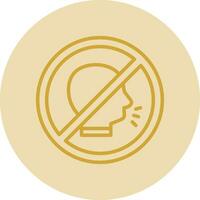 No shouting Vector Icon Design