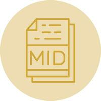 MID File Format Vector Icon Design