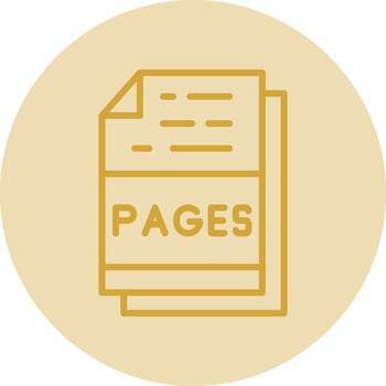 Pages File Format Vector Icon Design