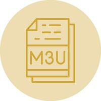 M3U File Format Vector Icon Design