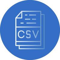 csv archivo formato vector icono diseño