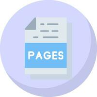 Pages File Format Vector Icon Design