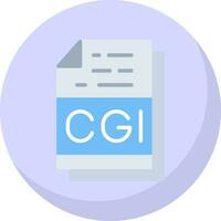 Cgi File Format Vector Icon Design