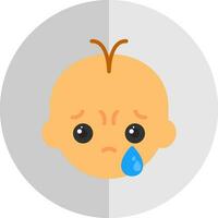 Crying Vector Icon Design