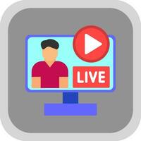 Live streaming Vector Icon Design