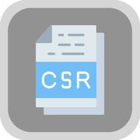 CSR File Format Vector Icon Design