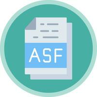 Asf File Format Vector Icon Design