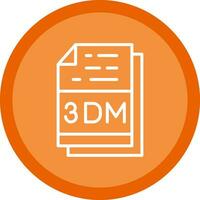 3dm File Extension Vector Icon Design