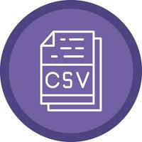 csv archivo formato vector icono diseño