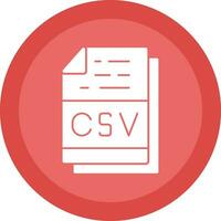 Csv File Format Vector Icon Design