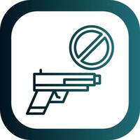 Gun ban Vector Icon Design