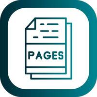 Pages File Format Vector Icon Design