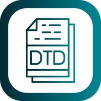 Dtd File Format Vector Icon Design