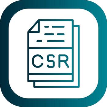CSR File Format Vector Icon Design