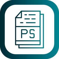 PS File Format Vector Icon Design