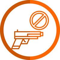 Gun ban Vector Icon Design