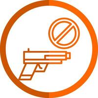 Gun ban Vector Icon Design