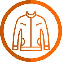 cuero chaqueta vector icono diseño