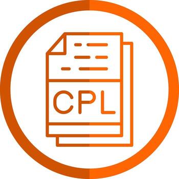 CPL File Format Vector Icon Design