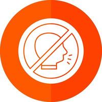 No shouting Vector Icon Design