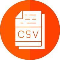 csv archivo formato vector icono diseño