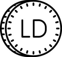 libio dinar vector icono diseño