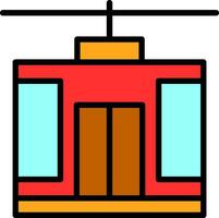 Cable Car Vector Icon Design