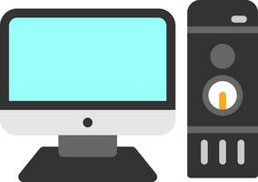 Desktop Computer Vector Icon Design