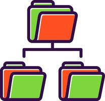Folder Sharing Vector Icon Design