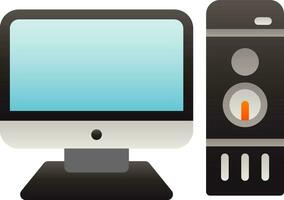 Desktop Computer Vector Icon Design