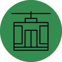 Cable Car Vector Icon Design