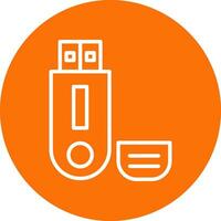 Pendrive Vector Icon Design