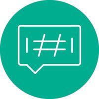 Hashtags Vector Icon Design