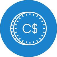 Canadian Dollar Vector Icon Design