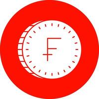 Swiss Franc Vector Icon Design