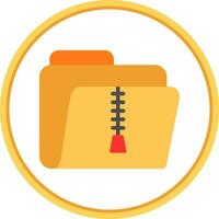 Zip Folder Vector Icon Design