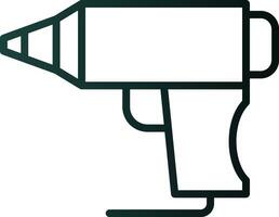 Hot Glue Gun Vector Icon Design