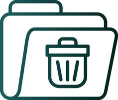 Delete Folder Vector Icon Design