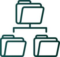 Folder Sharing Vector Icon Design