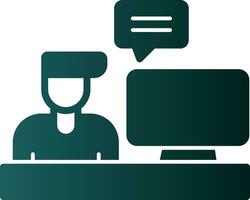 Blogger Vector Icon Design