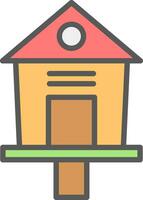 Bird House Vector Icon Design