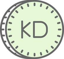 Kuwaiti dinar Vector Icon Design