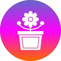 diseño de icono de vector de maceta de flores