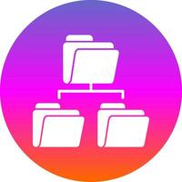 Folder Sharing Vector Icon Design