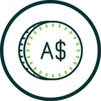 Australian Dollar Vector Icon Design