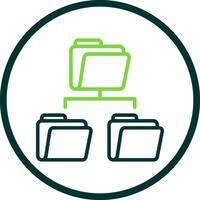 Folder Sharing Vector Icon Design