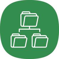 Folder Sharing Vector Icon Design