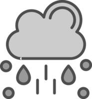lluvioso vector icono diseño