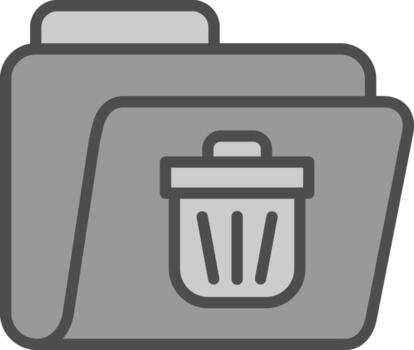 Delete Folder Vector Icon Design