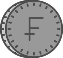 Swiss Franc Vector Icon Design